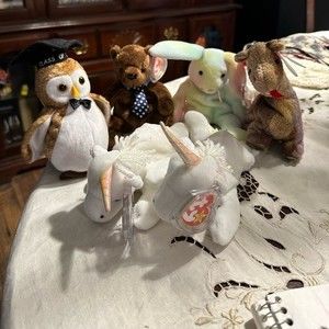 Ty Beanie Baby Lot of 6 Wisest Hero Hippie Scorch Mystic
